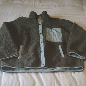 Express Olive Green Teddy Jacket